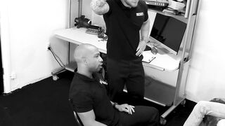 Two young perps Nico Nova and Ty Roderick get their holes filled with massive guard c