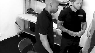 Two young perps Nico Nova and Ty Roderick get their holes filled with massive guard c