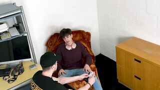 Hot guard Papi Marcos investigates rebellious Donovin Reces ass using his throbbing c