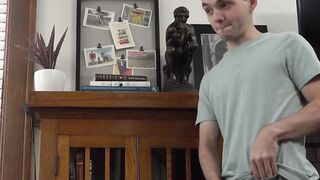 Tucker Barett's dick was hard and fully erect when his son arrived home from school