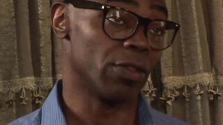 Big boobed Darla Crane and ebony dude Sean Michaels succumbs to interracial sex
