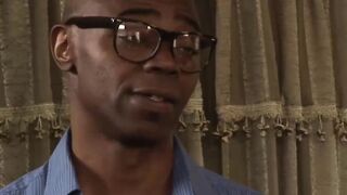 Big boobed Darla Crane and ebony dude Sean Michaels succumbs to interracial sex