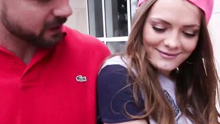Cute rollerblade chick Monica is fucked