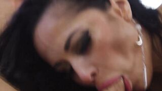 Sexy mature woman sits on top of my big dick then receives a soothing creampie