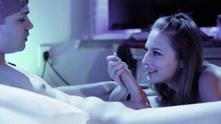 Petite teen Kyler Quinn is dripping wet while riding this hard cock