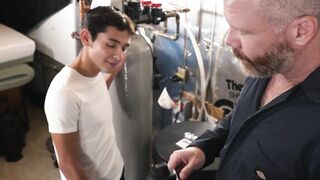 Cain Marko cannot get over Damien's bubble-butt as he rimjob it as deeply as he can g