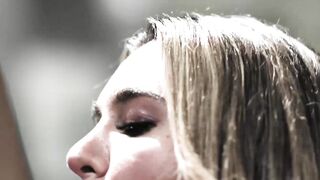 Classy babe Ella Reese is facialized after hardcore spitroast