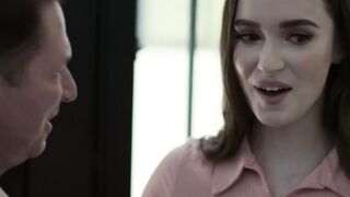 Stepdaughter Hazel Moore cant restrain herself from stepdads massive cock