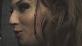Brunette tranny Jenna Creed blowjobs Hunk Lance Hart before getting banged in the ass