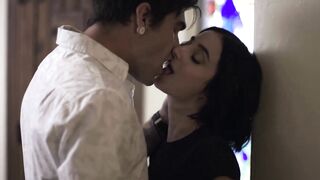 Lucky Fate seduces Stevie Moon into fucking her tight asshole and facializing her