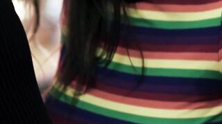 Lesbian teens Maya Woulfe and Gizelle Blanco scissor after mutual pussy eating