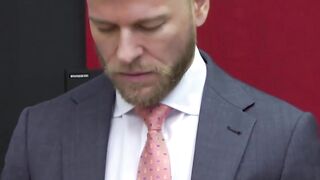 Suited Massimo Piano hard banged the smooth ass hole of sexy Matthew Anders