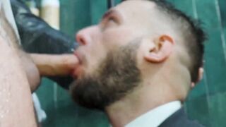 Wet and rough anal fucking suited Dani Robles and Hairy Wolf