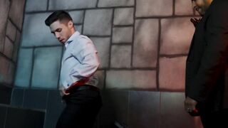 Nasty guy Luciano rides the sling and banged in a missionary by Viktor Rom
