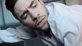 Nasty guy Luciano rides the sling and banged in a missionary by Viktor Rom
