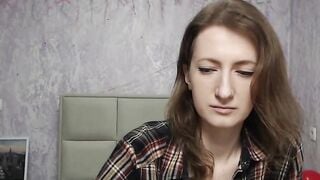 Amateur babe flashing bra and panties on solo webcam show