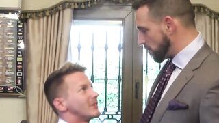 Muscular Darius Ferdynand bent over for a rough ass drilling by Enzo Rimenez