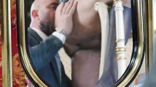 Hunky Bruno Max enjoys getting fitted before fucking his taylor Denis Vega