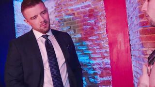 Wet blowjob and ass drilling in the red corridor by Matt Polaco and Sebastian XLT