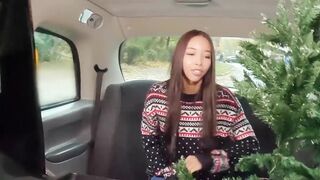 Cute petite Lia Lin gives me a sloppy blowjob as a small tip for helping her