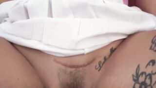 Kinky Martin Gun measures how my deep my pussy is through pussy pounding