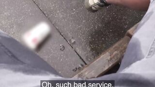 Blonde Nini Nightmare cleans my cock before I slam her in the cunt