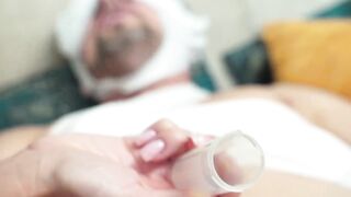 Lusty nurse Clemence Audiard takes good care of my cock until ejaculation
