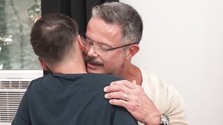 The DILF Mr. Reece Scott eased his massive and hardon cock-head against his son's pin