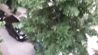 LADY GAGA on Public Balcony Anal Fuck HD