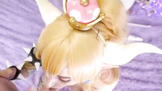 BOWSETTE LIKES TO STRETCH HER ASS AND GETS DICK Purple