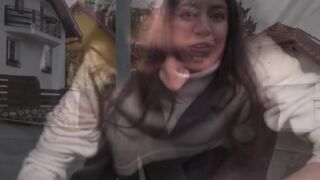 Petite house cleaner Katty West loves to suck and stroke my throbbing cock