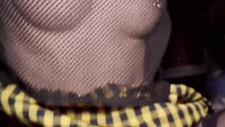 I shoved every inch of my cock deep into Crystal Cherrys hungry mouth and twat