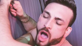 Muscular Javi Gray took a wild ass rimming and fucking by his boss David Cork