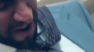 Suited Mick Stallone slides his dick in and out into the hole of Dani Robles