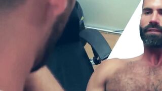 Suited Mick Stallone slides his dick in and out into the hole of Dani Robles