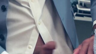 Suited Mick Stallone slides his dick in and out into the hole of Dani Robles