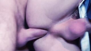 Wild spitting and cock riding by suited Excelsior and horny Apolo Adri