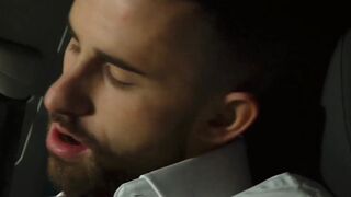 Suited Klein Kerr fucks the tight ass of manager Sunni Colucci in the garage