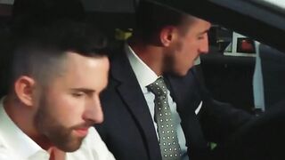 Suited Klein Kerr fucks the tight ass of manager Sunni Colucci in the garage