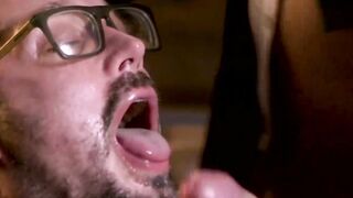Spitting and hardcore ass pounding by suited Mateo Tomas and Gala Galaxi
