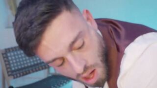 Sexy Manuel Reyes had his ass fisted and rammed by suited Damon Heart