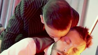 Lustful Gustavo Cruz stuffed his cock and dildo into the hole of John Brachalli