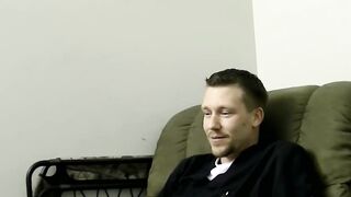 Stroking the 6 inches cock of gay amateur Hammer Head until he bursts his sticky load