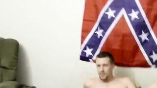 Stroking the 6 inches cock of gay amateur Hammer Head until he bursts his sticky load