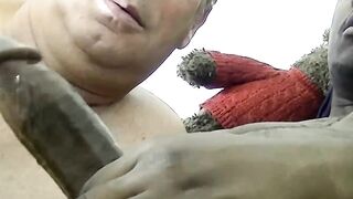 A sexy cocksucking session with straight James made his big black cock explode cum
