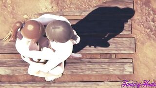 Attack on titans Animated 3D Sasha compilation - Japanese manga porn