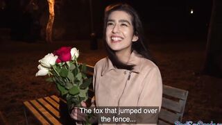 Real pulled newbie giving brain and gagging on penis
