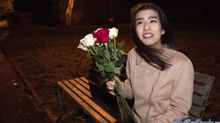 Real pulled newbie giving brain and gagging on penis