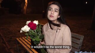 Real pulled newbie giving brain and gagging on penis