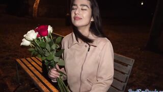 Real pulled newbie giving brain and gagging on penis